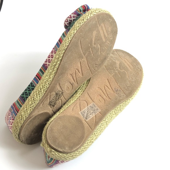 Blowfish Malibu Women’s Multicolor Peep Toe with Bow Flats  Size 7 - Picture 8 of 10